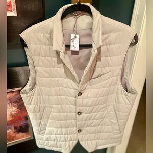 Eleventy Cream Quilted Vest